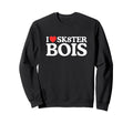 I Love Heart Skater Funny Sweatshirt - Custom Art Print for Adults - T-Shirt, Sweatshirt, Hoodie
