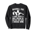 Baseball Dad Proud Father Baseball Sweatshirt - Minimalist Print Unisex - T-Shirt, Sweatshirt, Hoodie