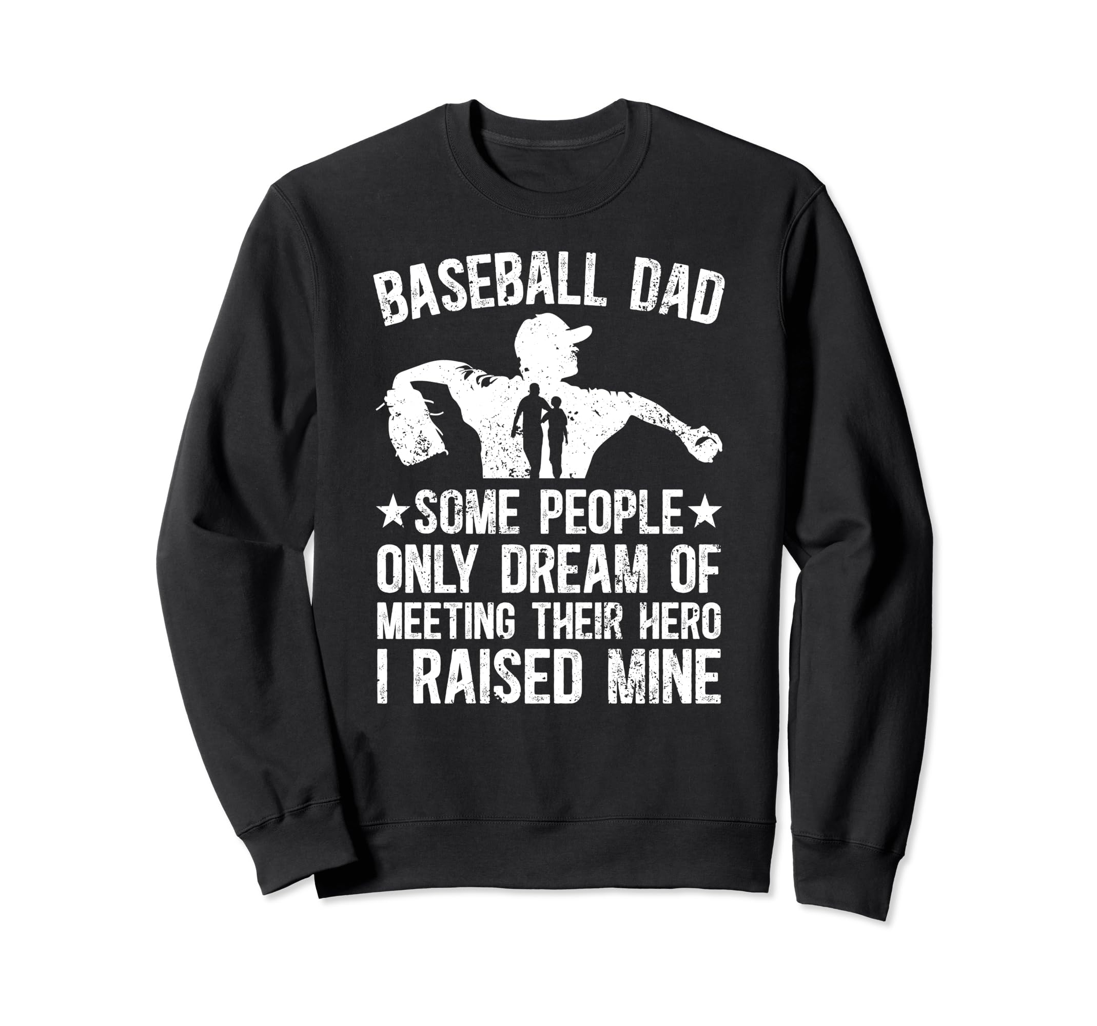 Baseball Dad Proud Father Baseball Sweatshirt - Minimalist Print Unisex - T-Shirt, Sweatshirt, Hoodie