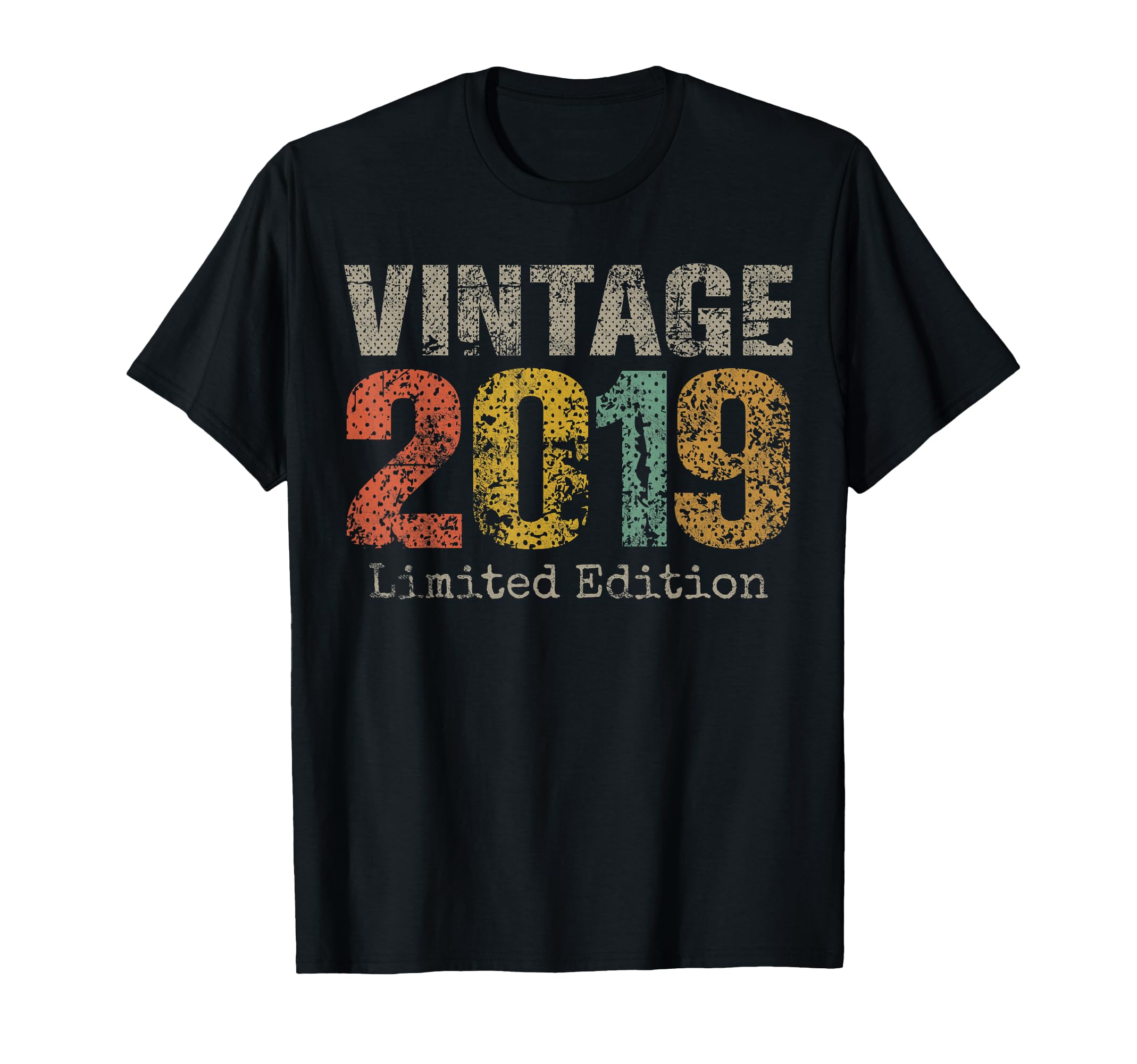 2019 Text 7Th Birthday Gift 7 Year Old T-Shirt - Aesthetic Graphic Unisex - T-Shirt, Sweatshirt, Hoodie