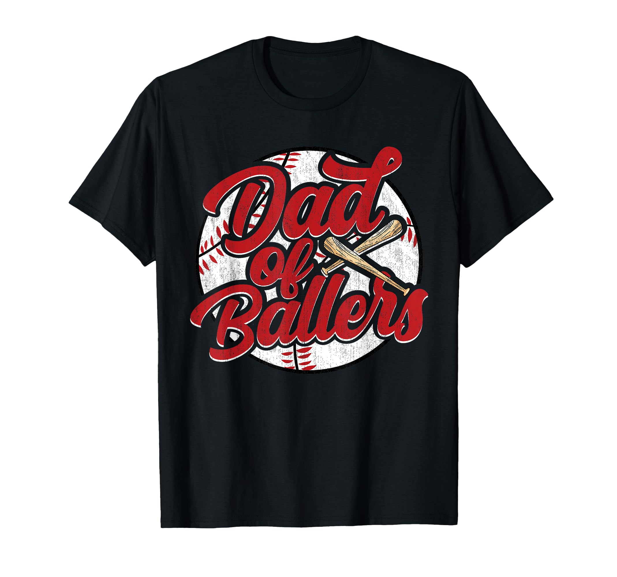 Dad Ballers Funny Baseball Funny Dad T-Shirt - Custom Art Print Unisex - T-Shirt, Sweatshirt, Hoodie