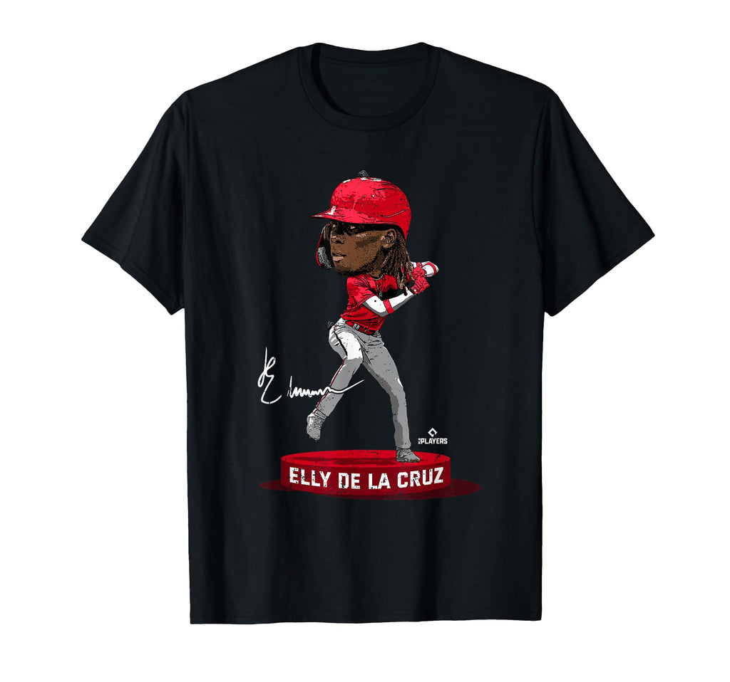 Bobblehead Elly De La Cruz Cincinnati T-Shirt - Novelty Apparel for Adults - T-Shirt, Sweatshirt, Hoodie
