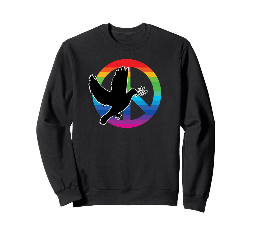 Dove Free Bird Peace Sign Love Sweatshirt - Novelty Apparel for Adults - T-Shirt, Sweatshirt, Hoodie