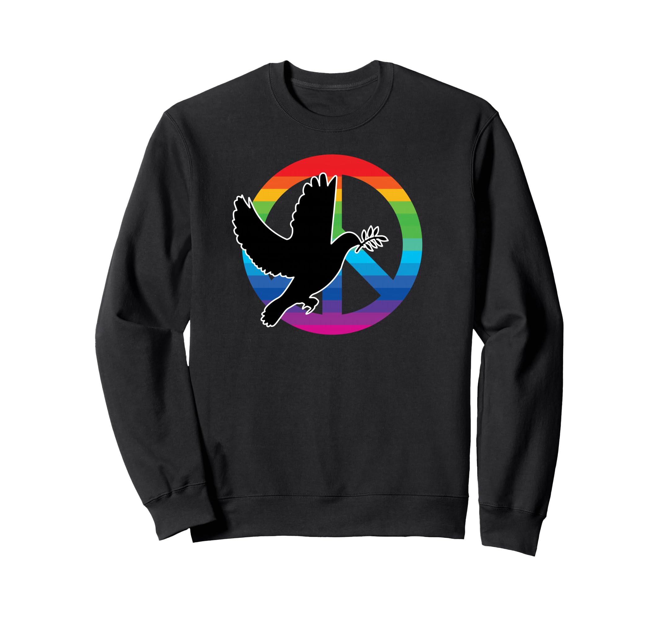 Dove Free Bird Peace Sign Love Sweatshirt - Novelty Apparel for Adults - T-Shirt, Sweatshirt, Hoodie