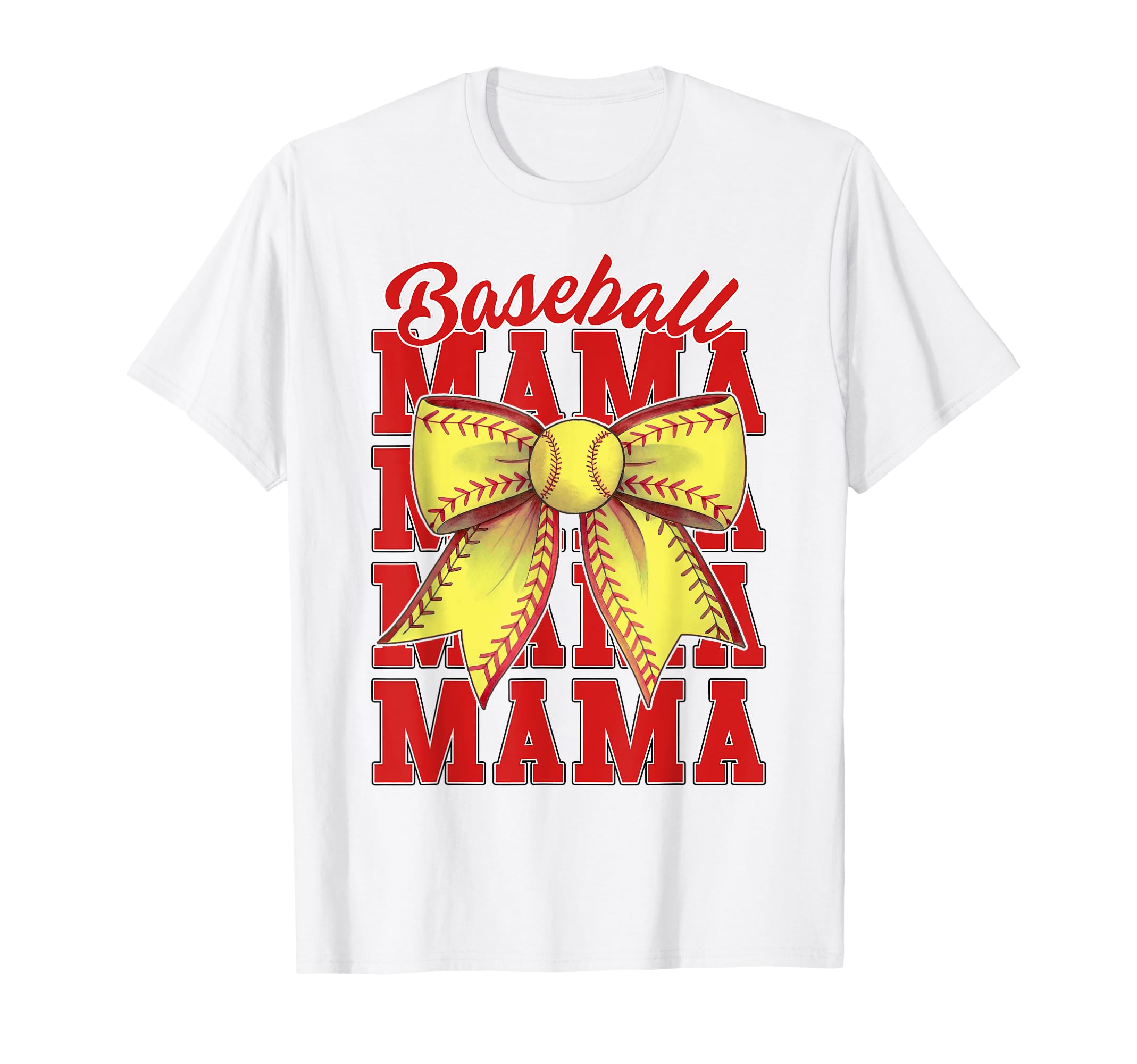 Softball Mama Mom Coquette Bow Game Day T-Shirt - Streetwear Style Unisex - T-Shirt, Sweatshirt, Hoodie