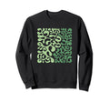 Neutral Green Abstract Wavy Art Sweatshirt - Aesthetic Graphic Men Women - T-Shirt, Sweatshirt, Hoodie
