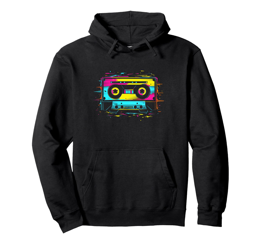 90S Cassette Tape Enthusiast Hoodie - Novelty Apparel for Adults - T-Shirt, Sweatshirt, Hoodie