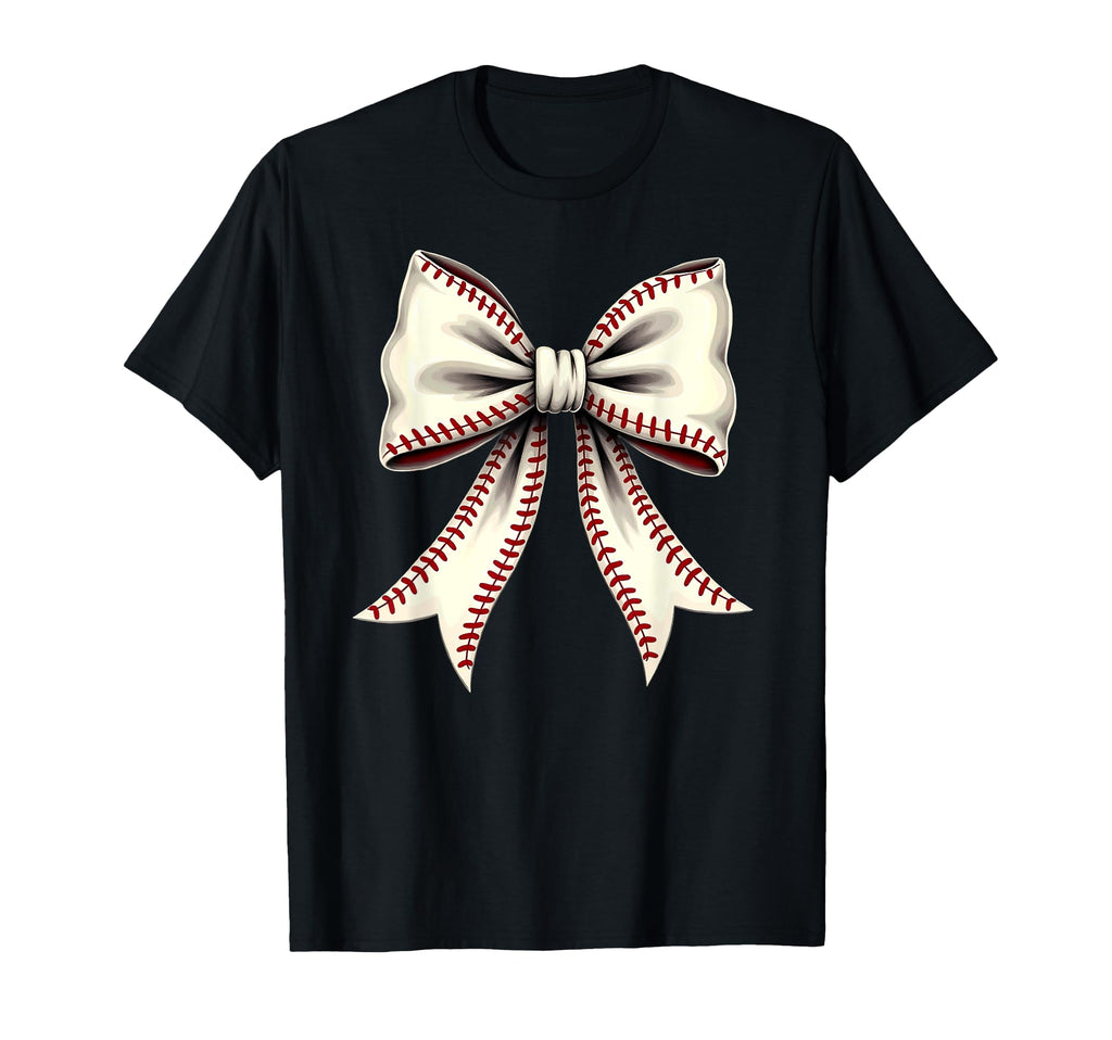 Baseball Coquette Bow Mommy T-Shirt - Casual Everyday Wear Unisex - T-Shirt, Sweatshirt, Hoodie