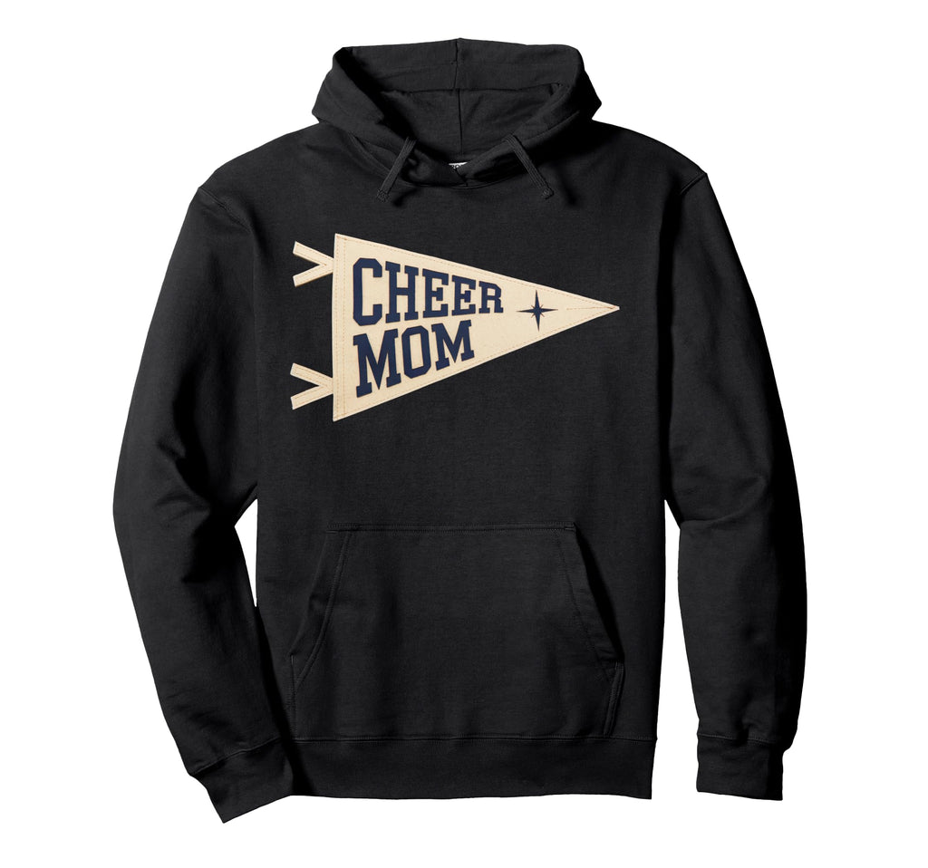 Cheer Mom Mother Bow Cheerleader Game Day Hoodie - Unique Graphic Unisex - T-Shirt, Sweatshirt, Hoodie
