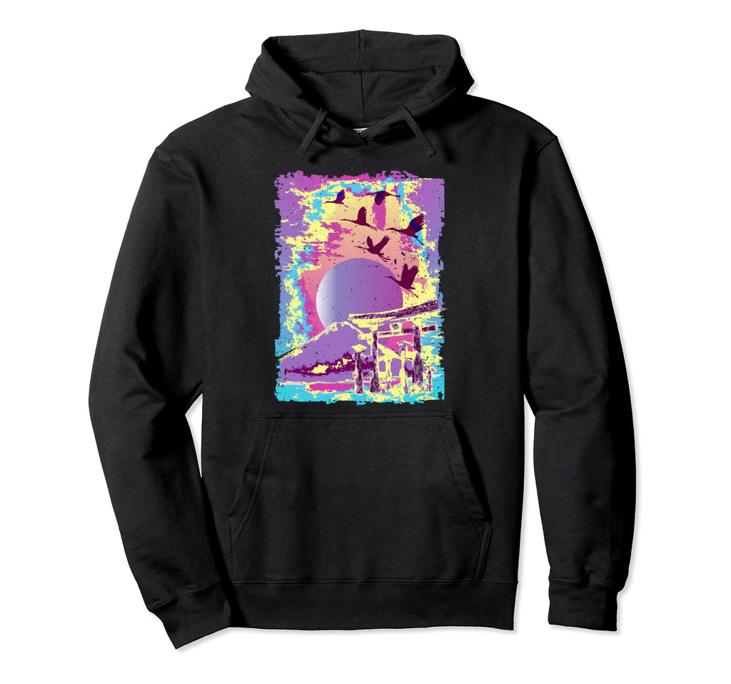 Japanese Landscapes Art Vaporwave Hoodie - Trendy Graphic Men Women - T-Shirt, Sweatshirt, Hoodie
