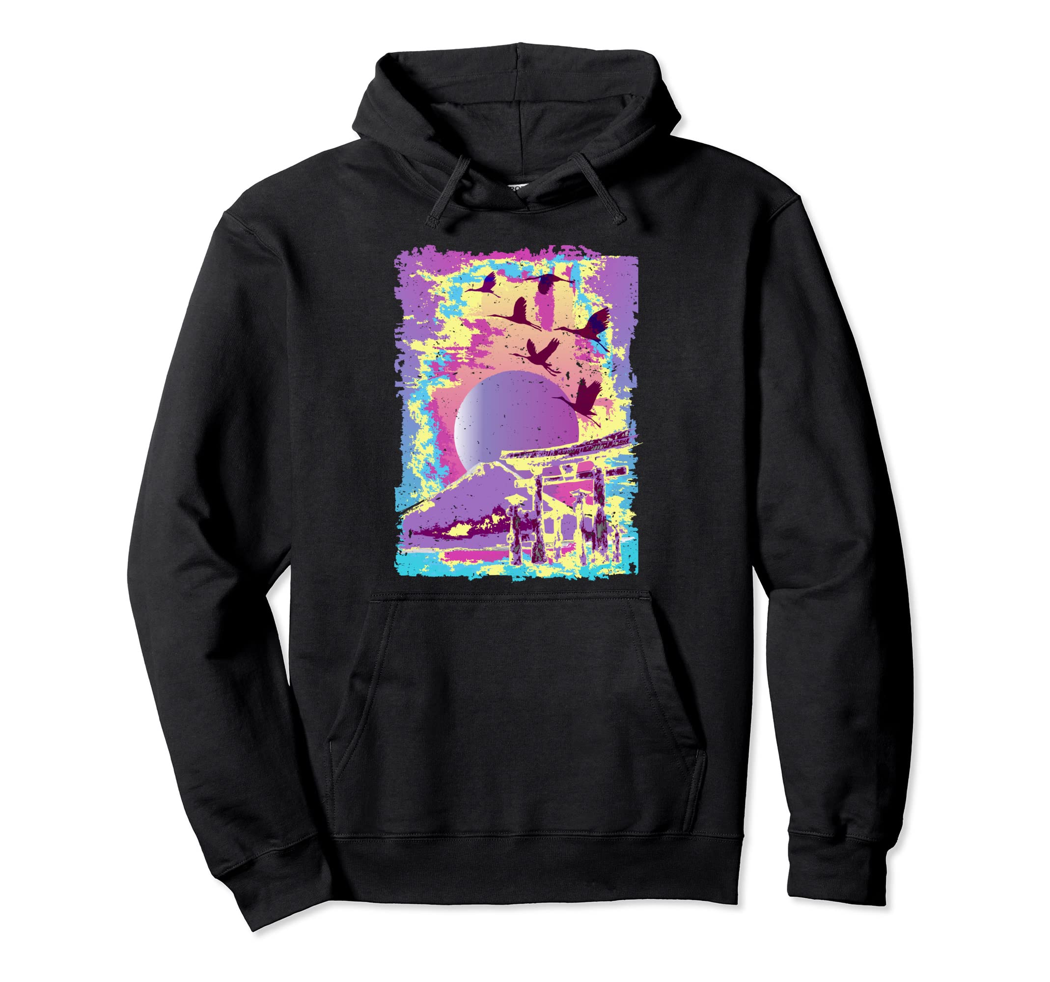 Japanese Landscapes Art Vaporwave Hoodie - Trendy Graphic Men Women - T-Shirt, Sweatshirt, Hoodie