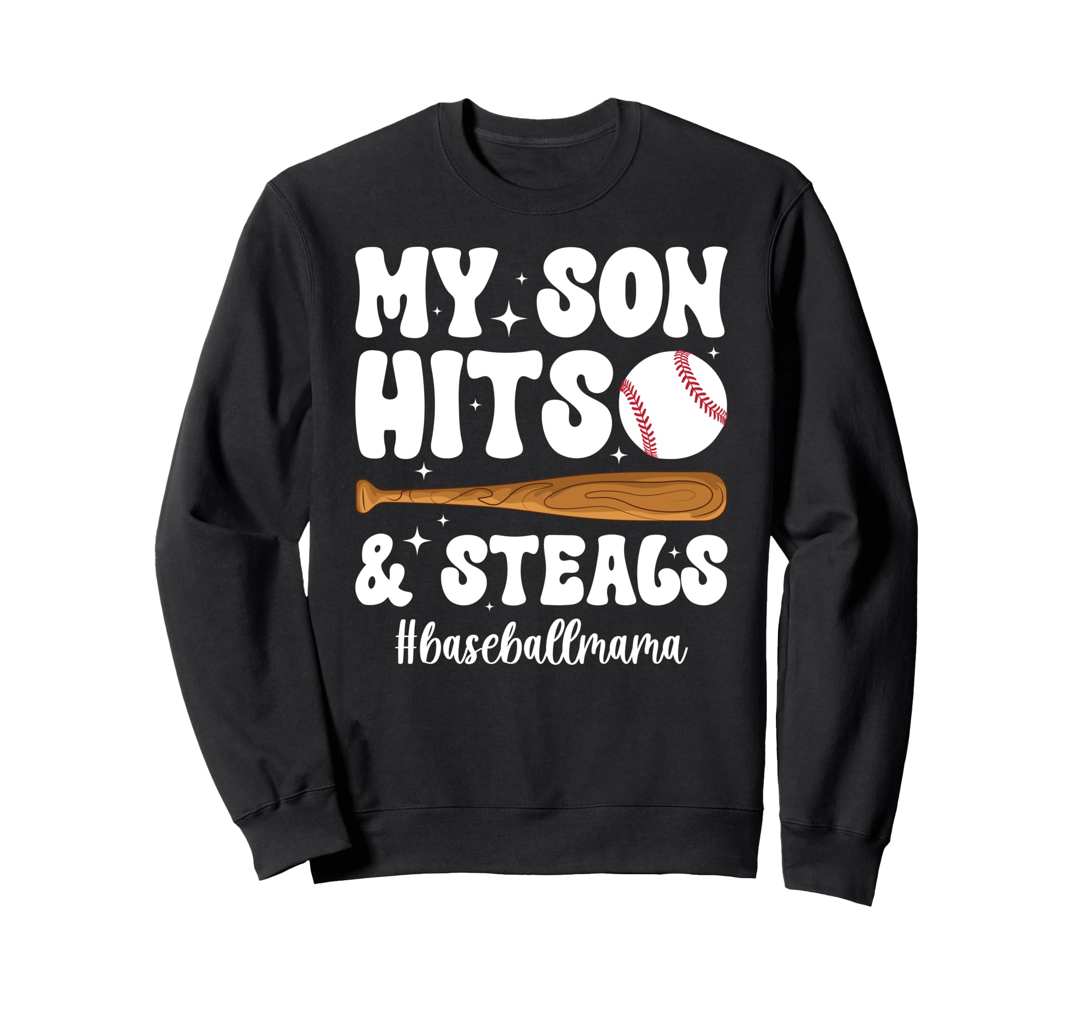 Baseball Mom Baseball Player Sweatshirt - Aesthetic Graphic for Adults - T-Shirt, Sweatshirt, Hoodie