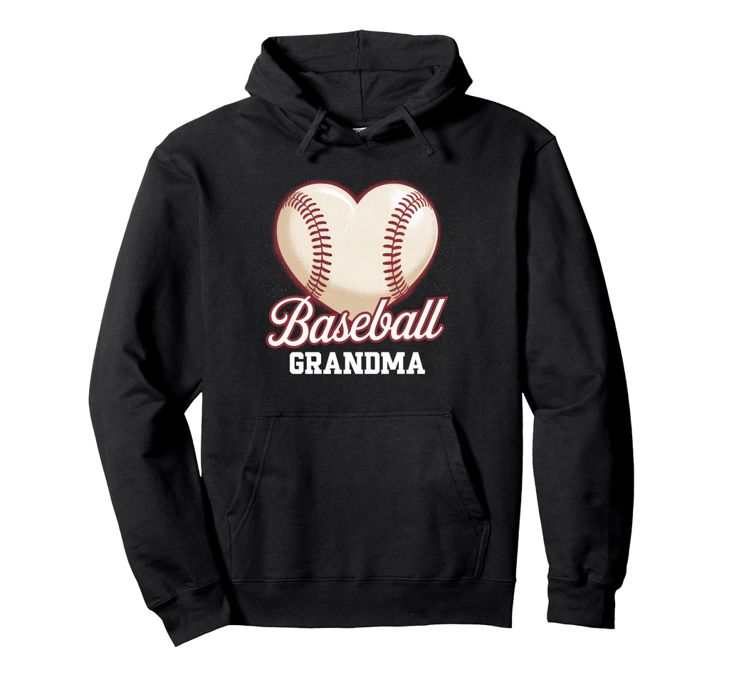 Heart Baseball Grandma Mothers Day Hoodie - Graphic Print Unisex - T-Shirt, Sweatshirt, Hoodie