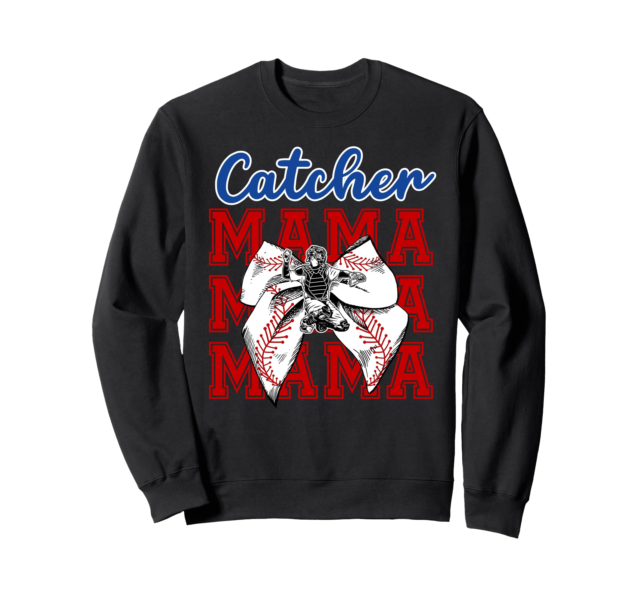 Baseball Catcher Mama Coquette Sweatshirt - Minimalist Print Men Women - T-Shirt, Sweatshirt, Hoodie