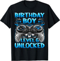 Birthday Boy Level Unlocked Gaming HH - Adult & Kids T-Shirts, Sweatshirts & Hoodies apparel design preview 1