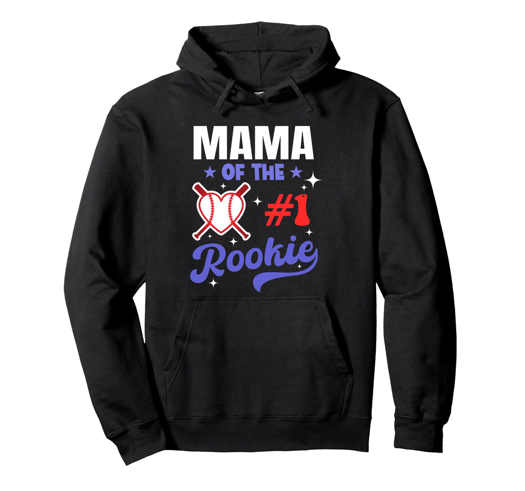 Mama Rookie 1St Baseball Birthday Party Hoodie - Trendy Graphic Unisex - T-Shirt, Sweatshirt, Hoodie