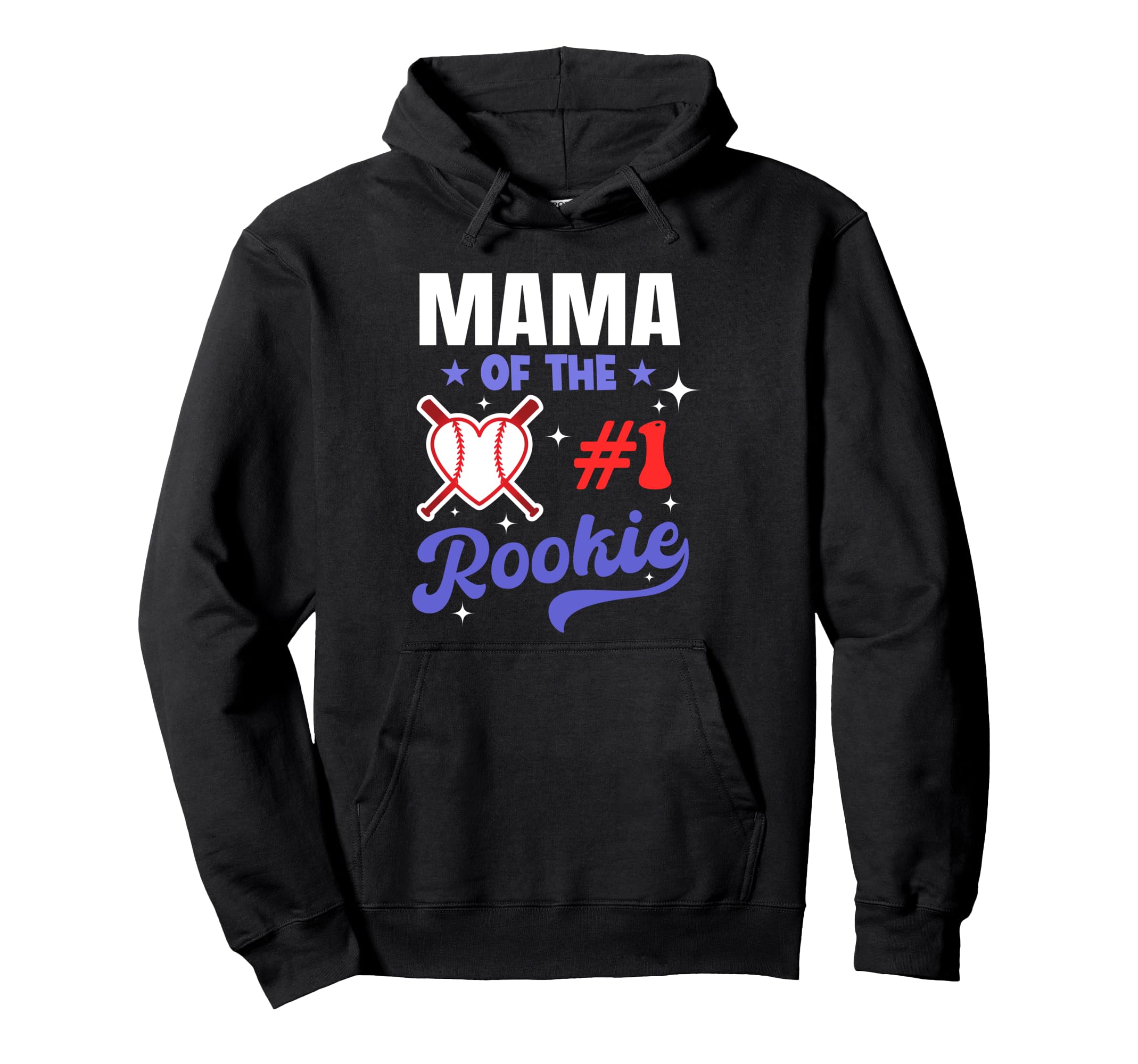 Mama Rookie 1St Baseball Birthday Party Hoodie - Trendy Graphic Unisex - T-Shirt, Sweatshirt, Hoodie
