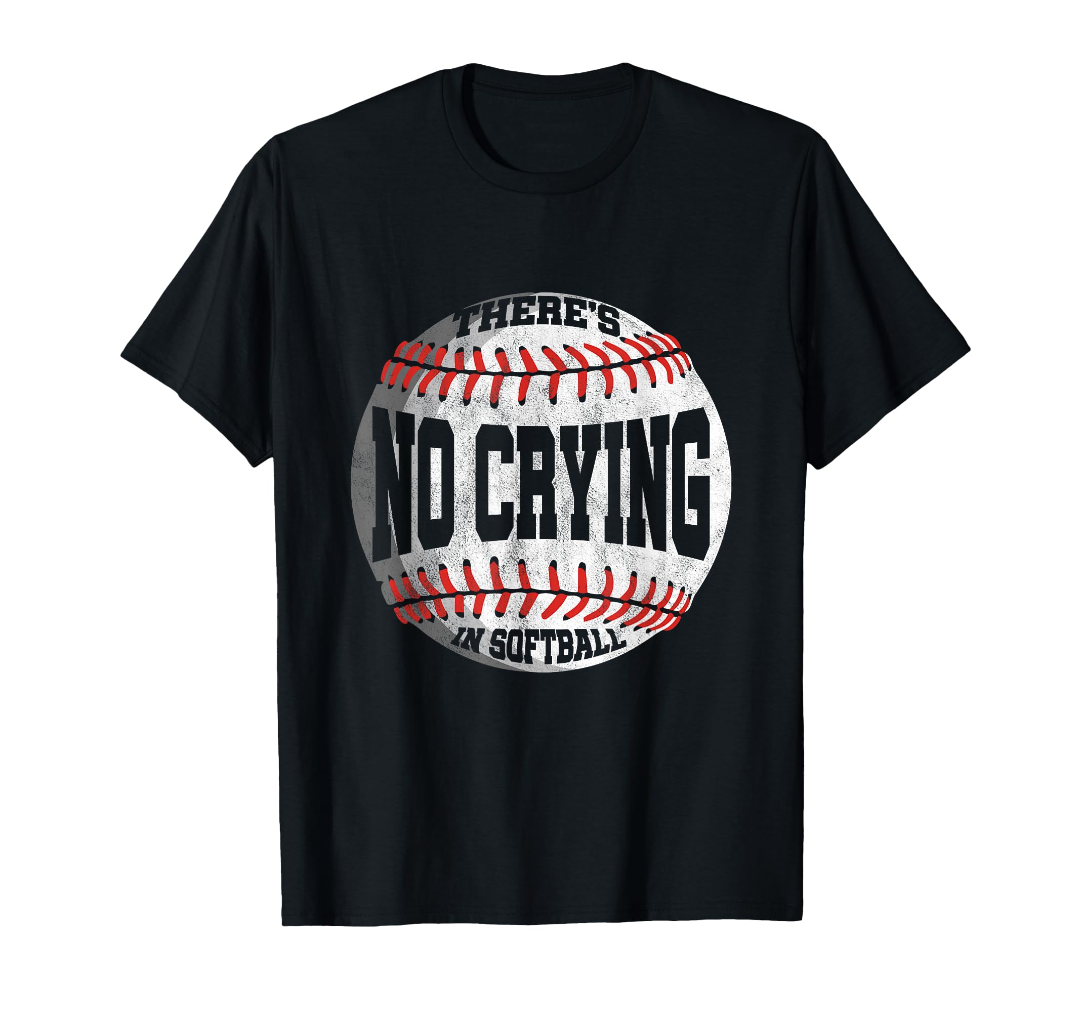 No Crying Softball Baseball Player T-Shirt - Aesthetic Graphic for Adults - T-Shirt, Sweatshirt, Hoodie