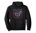 Trendy Route 66 American Logo Hoodie - Minimalist Print Men Women - T-Shirt, Sweatshirt, Hoodie