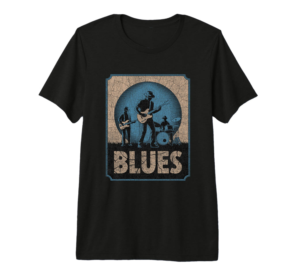 Electric Guitar Blues Band Music T-Shirt - Casual Everyday Wear for Adults - T-Shirt, Sweatshirt, Hoodie