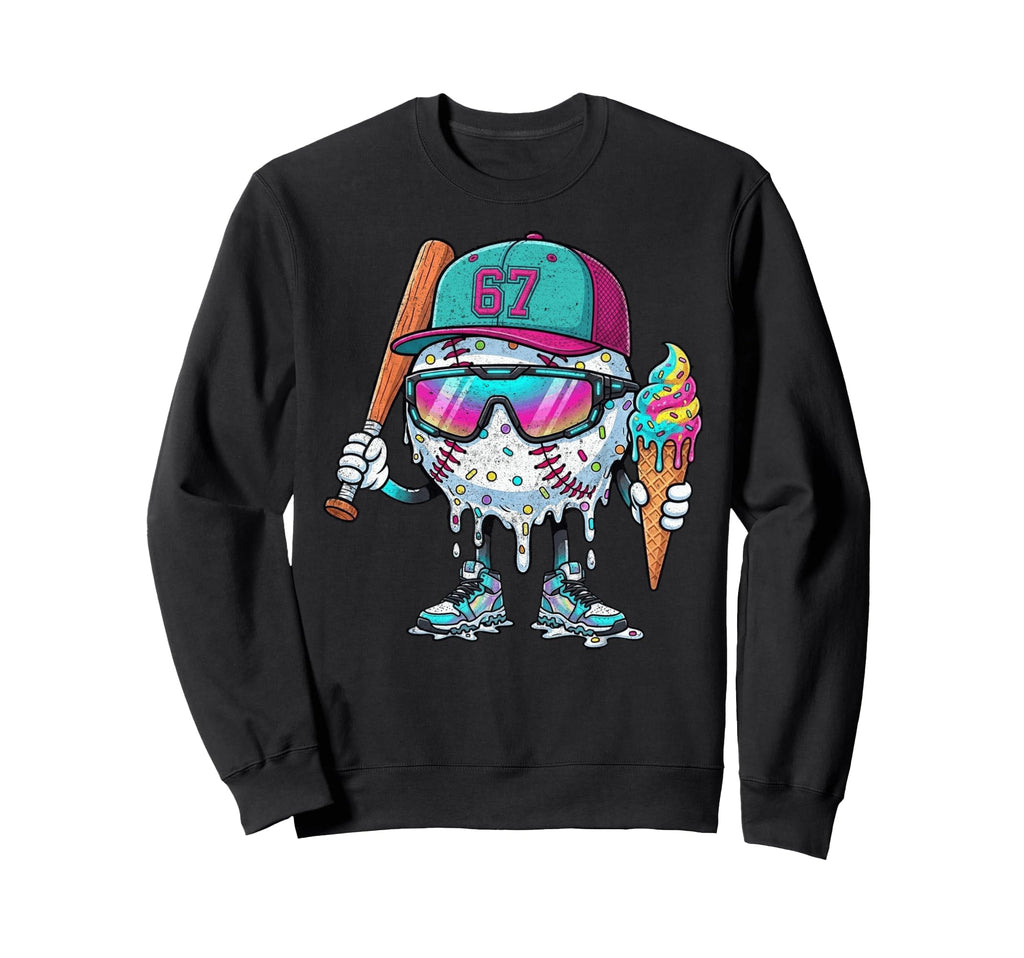 Baseball Drip Ice Cream 67 Gifts T-Shirt - Streetwear Style Unisex - T-Shirt, Sweatshirt, Hoodie