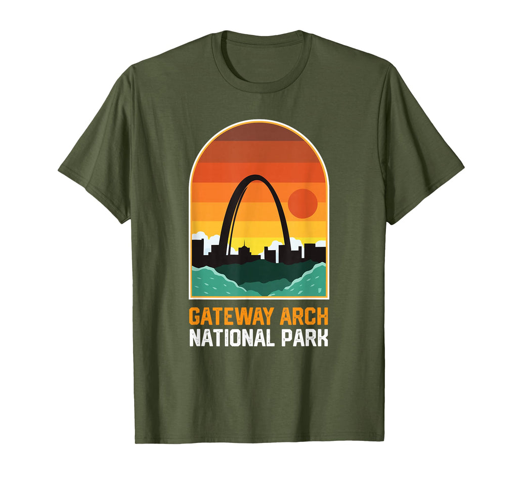 Gateway Arch National Park Sunset T-Shirt - Unique Graphic Unisex - T-Shirt, Sweatshirt, Hoodie