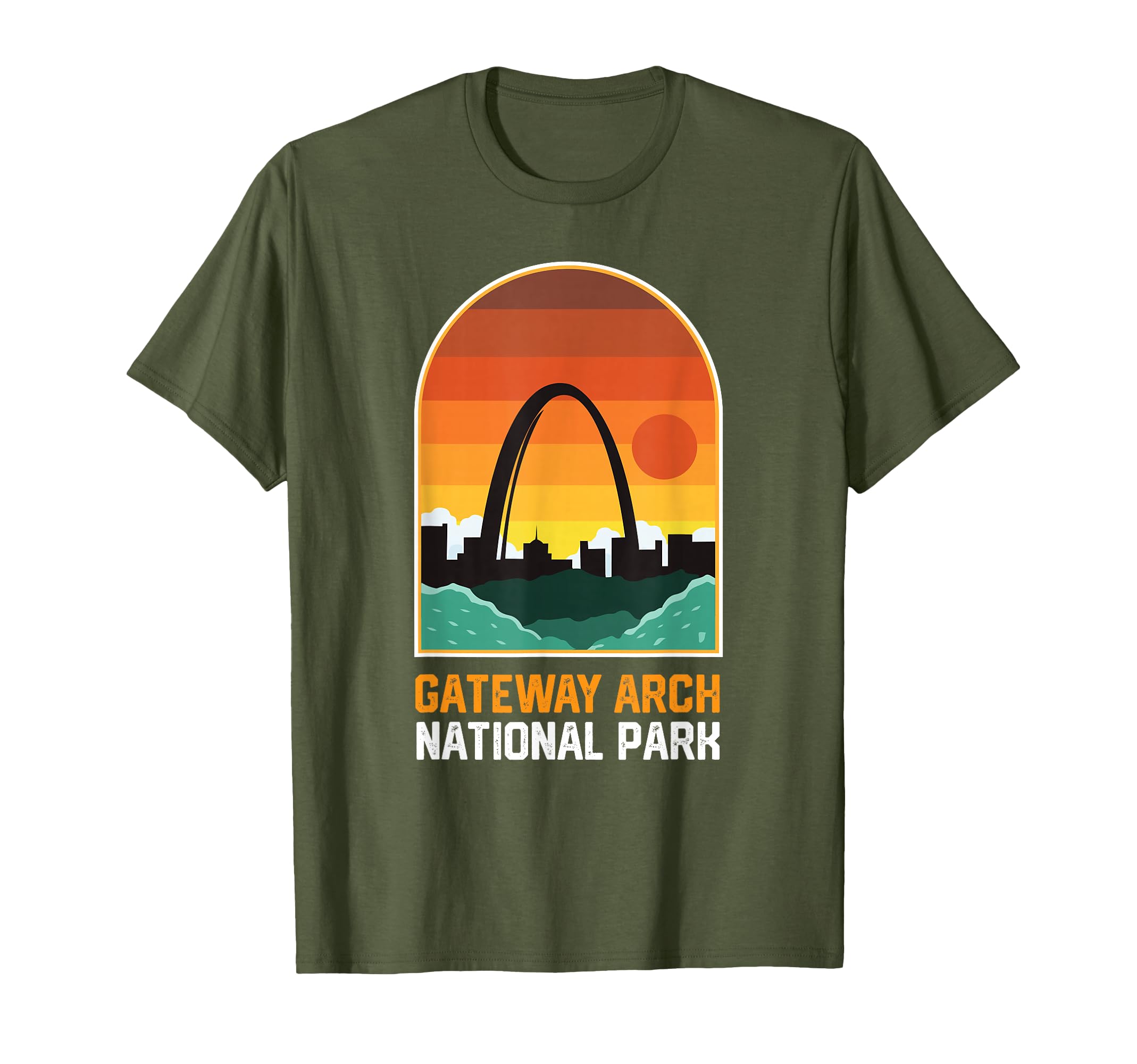 Gateway Arch National Park Sunset T-Shirt - Unique Graphic Unisex - T-Shirt, Sweatshirt, Hoodie