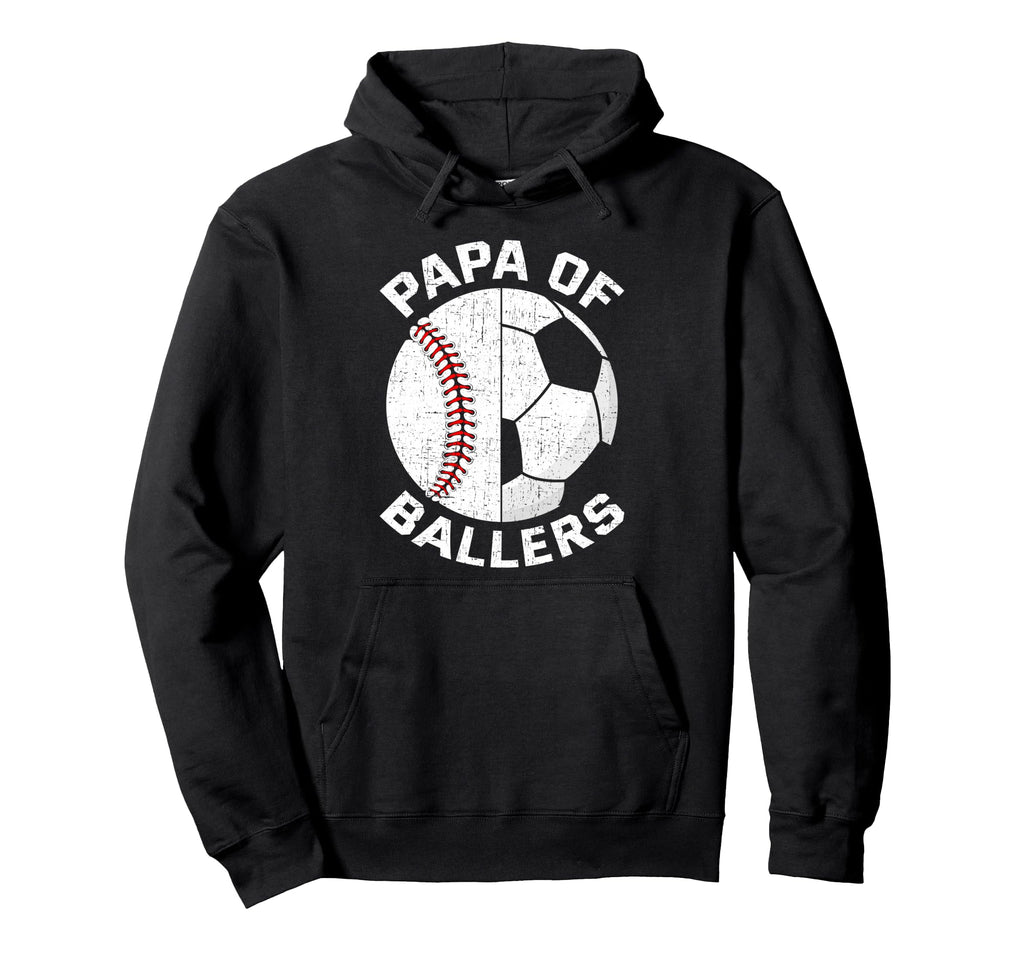 Funny Papa Son Daughter Ballers Hoodie - Custom Art Print Men Women - T-Shirt, Sweatshirt, Hoodie