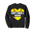 Softball Mama Player Baseball Bat Sweatshirt - Custom Art Print Men Women - T-Shirt, Sweatshirt, Hoodie