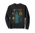 America Patriotic Usa Boho Liberty Sweatshirt - Minimalist Print Men Women - T-Shirt, Sweatshirt, Hoodie