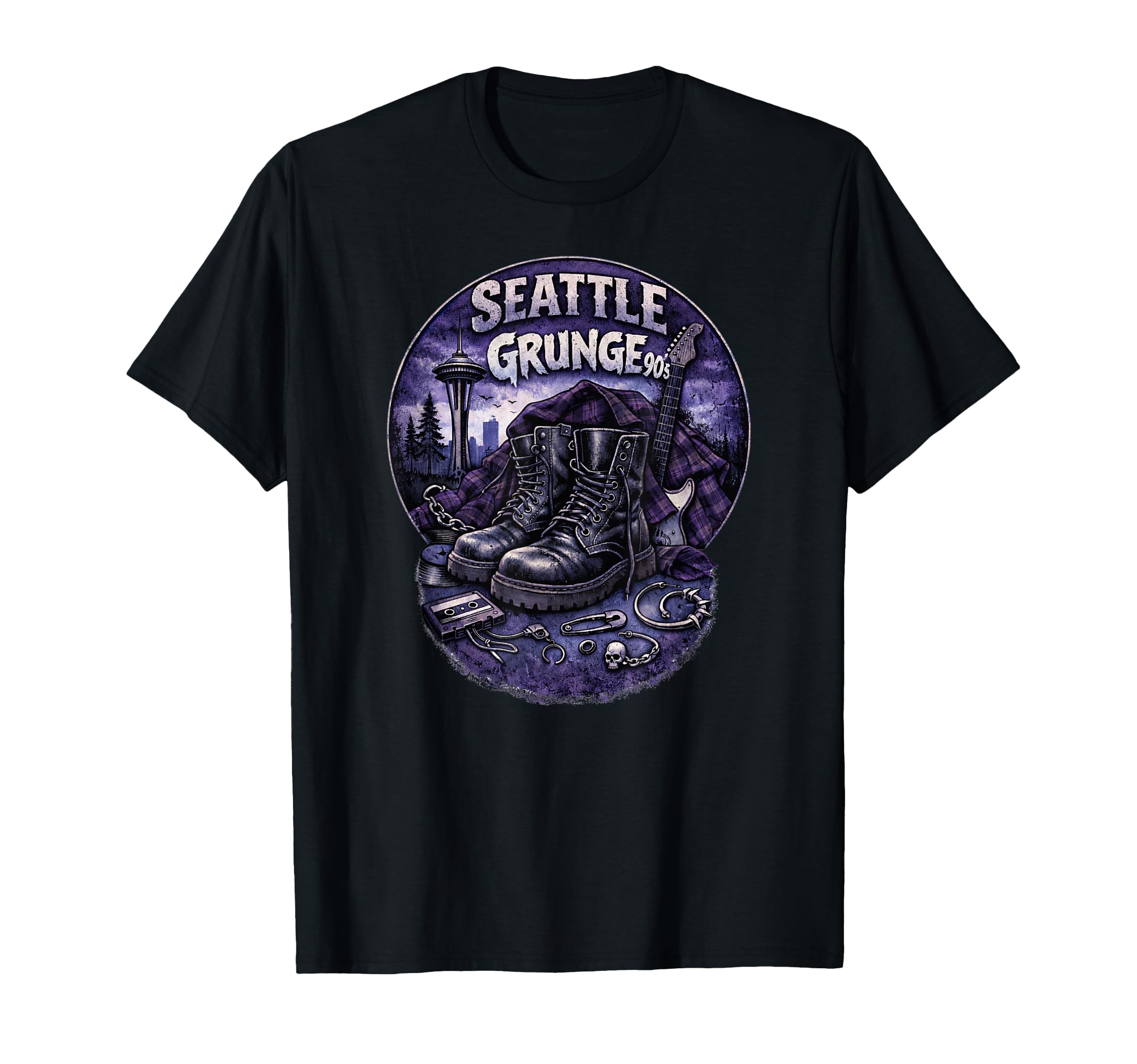 Seattle Grunge Music 90S T-Shirt - Graphic Print Men Women - T-Shirt, Sweatshirt, Hoodie