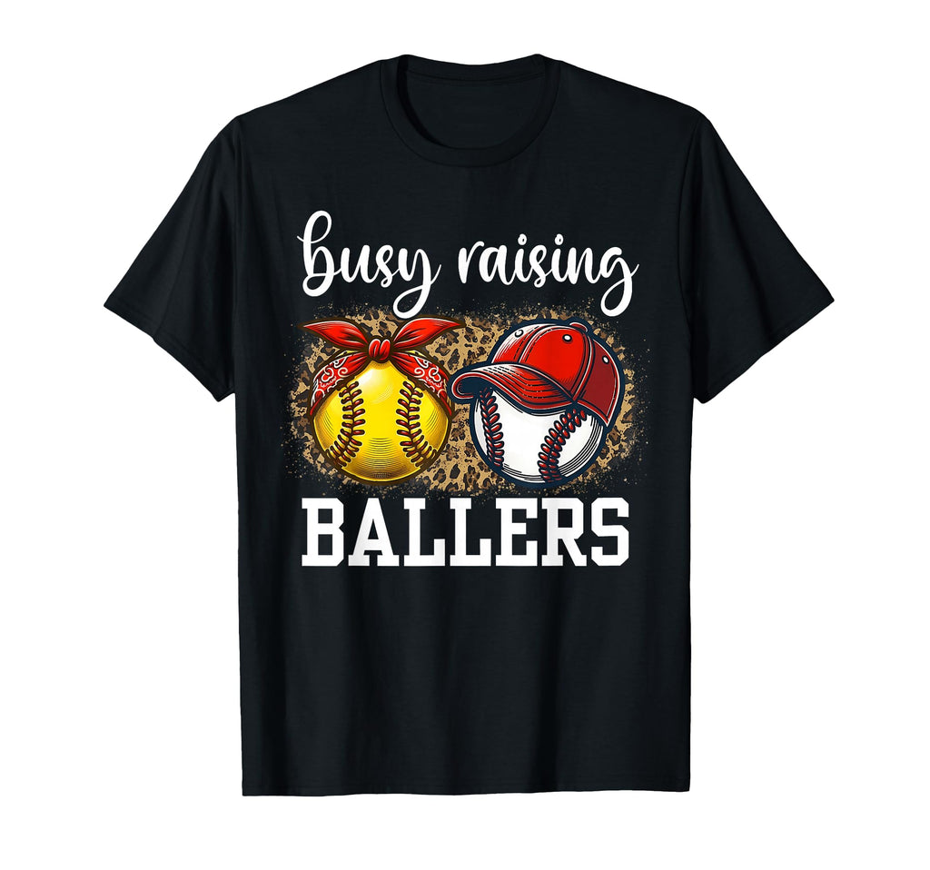 Busy Raising Ballers Baseball T-Shirt - Custom Art Print for Adults - T-Shirt, Sweatshirt, Hoodie
