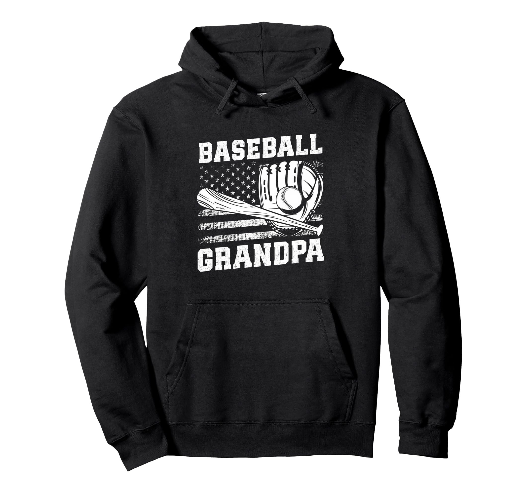 Baseball Grandpa Flag Hoodie - Casual Everyday Wear Unisex - T-Shirt, Sweatshirt, Hoodie