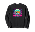 Colorful Synthwave 80S Wolf Sweatshirt - Custom Art Print for Adults - T-Shirt, Sweatshirt, Hoodie