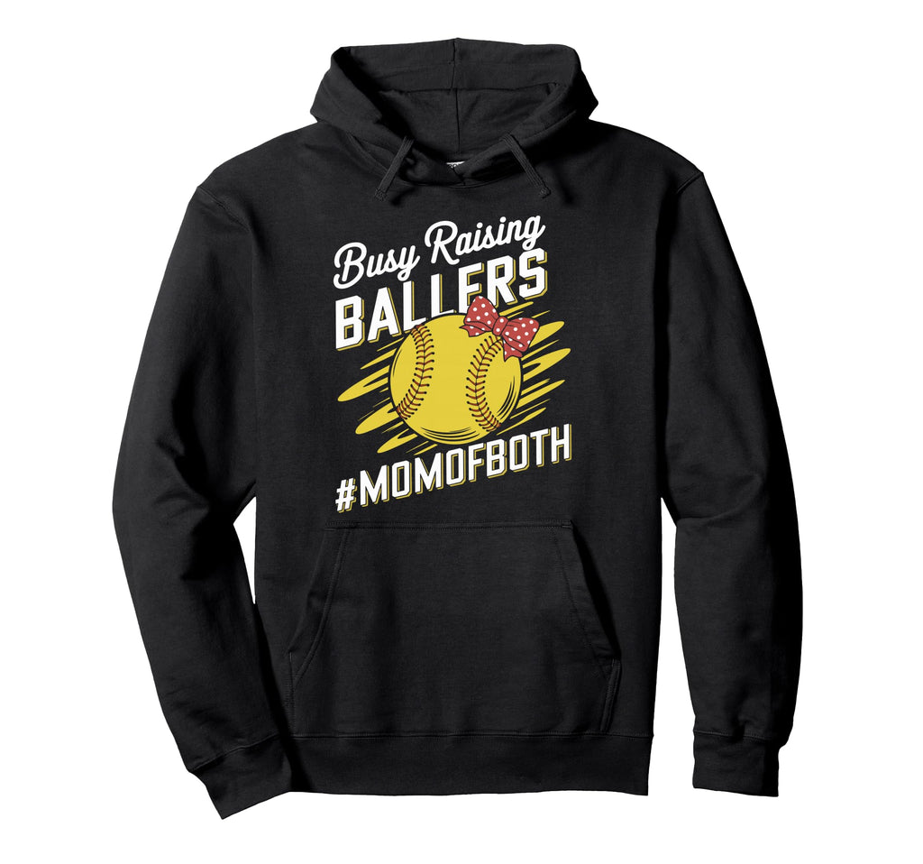 Softball Sports Player Mother Raising Hoodie - Graphic Print Men Women - T-Shirt, Sweatshirt, Hoodie