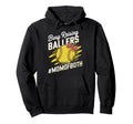 Softball Sports Player Mother Raising Hoodie - Graphic Print Men Women - T-Shirt, Sweatshirt, Hoodie