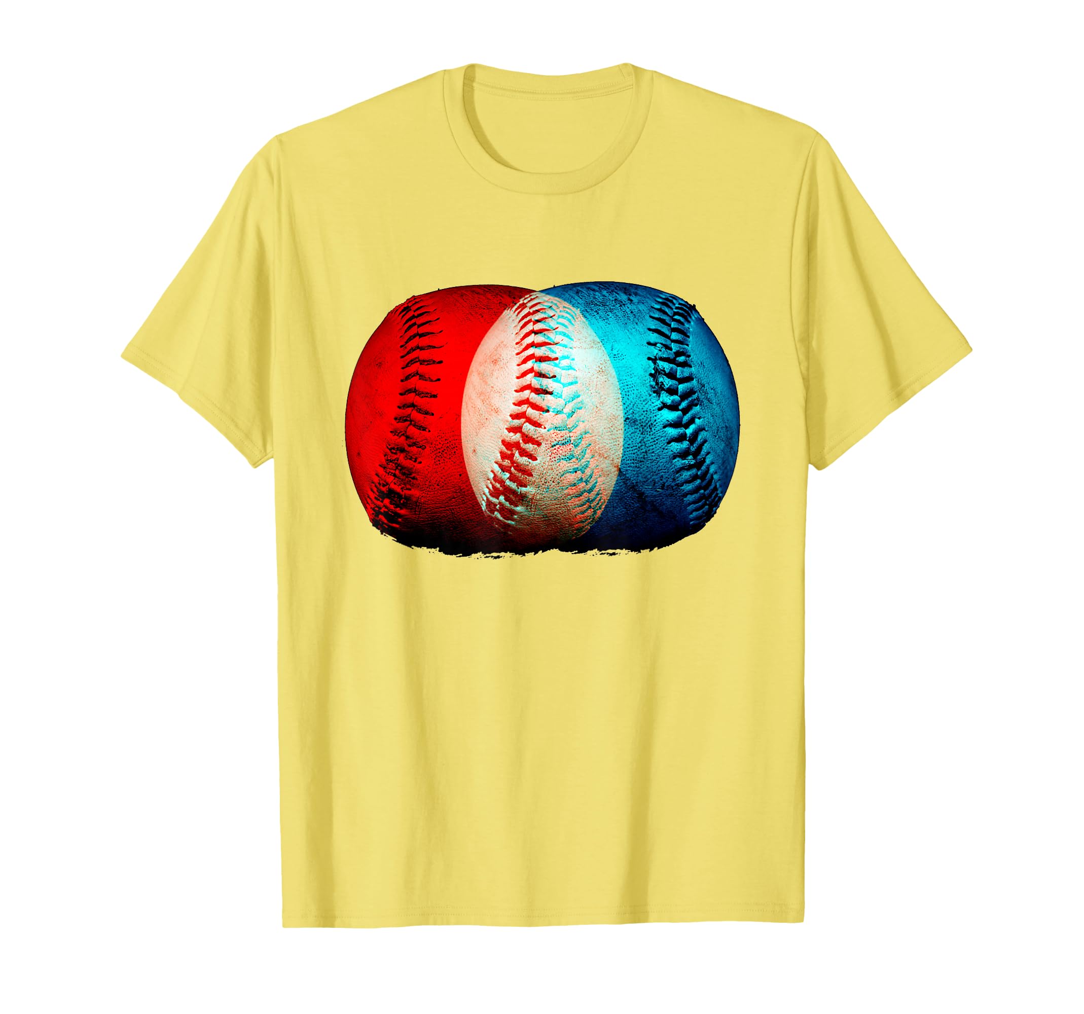 Red White And Blue Baseballs Softballs T-Shirt - Trendy Graphic for Adults - T-Shirt, Sweatshirt, Hoodie