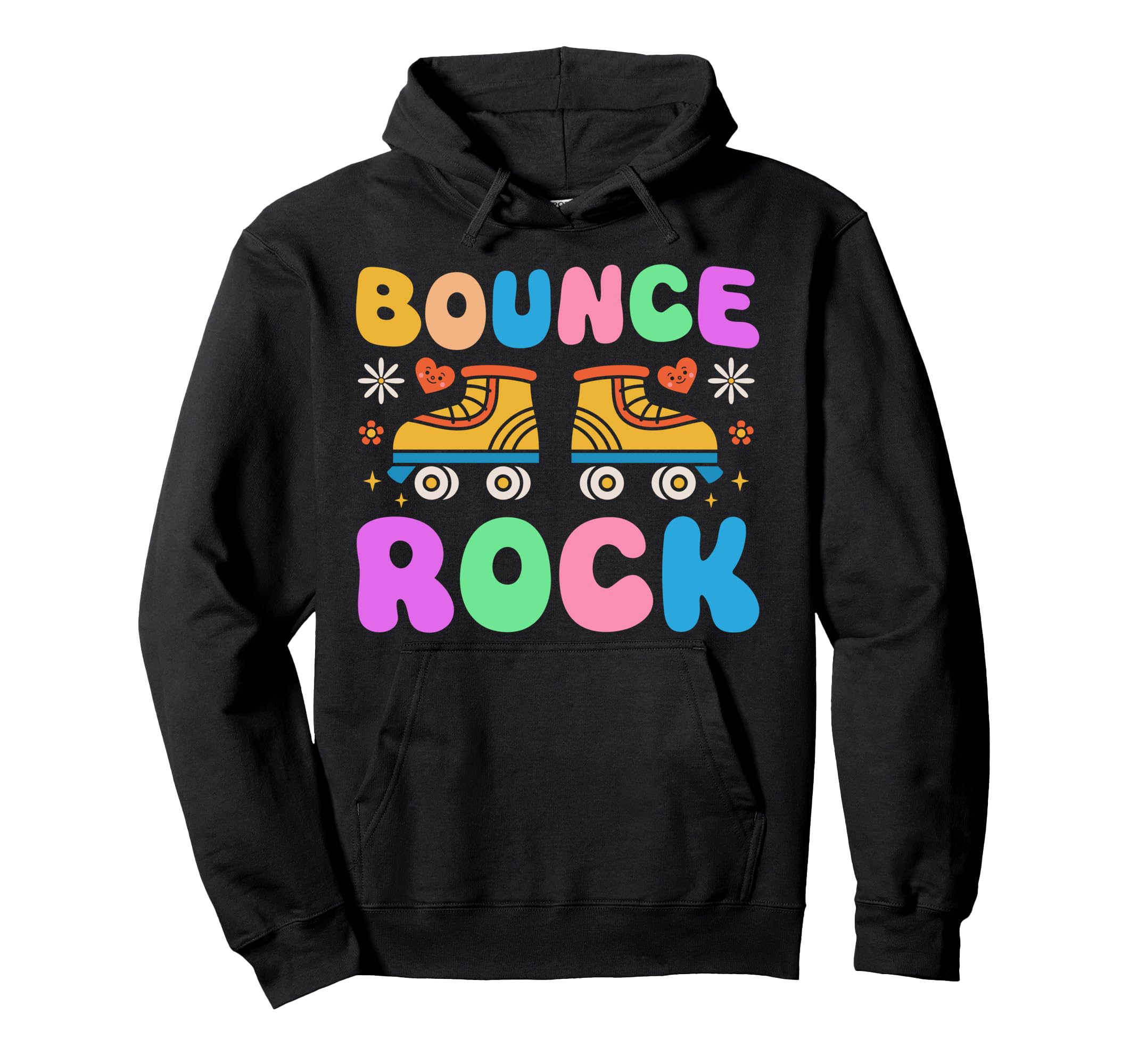 Roller Skating Skate 1970S Bounce Rock Hoodie - Aesthetic Graphic Unisex - T-Shirt, Sweatshirt, Hoodie