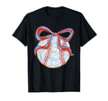 Baseball Mom Coquette Bow Mothers T-Shirt - Casual Everyday Wear Unisex - T-Shirt, Sweatshirt, Hoodie