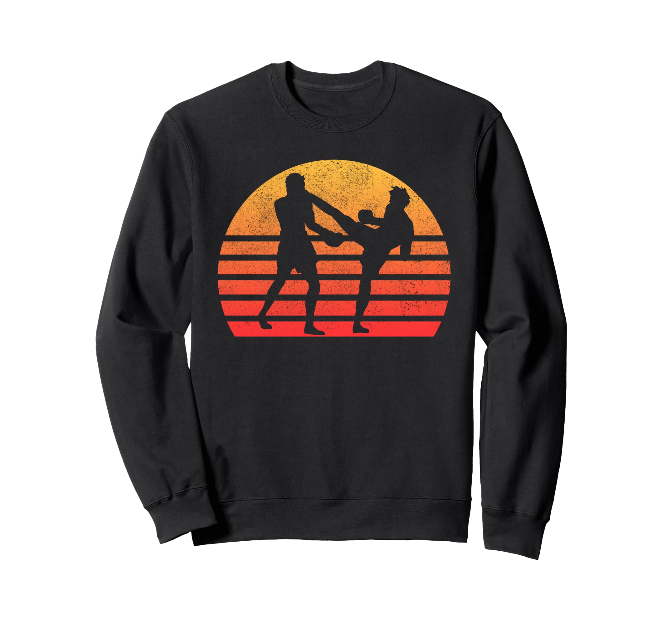 Muay Thai Distressed Sweatshirt - Trendy Graphic Men Women - T-Shirt, Sweatshirt, Hoodie