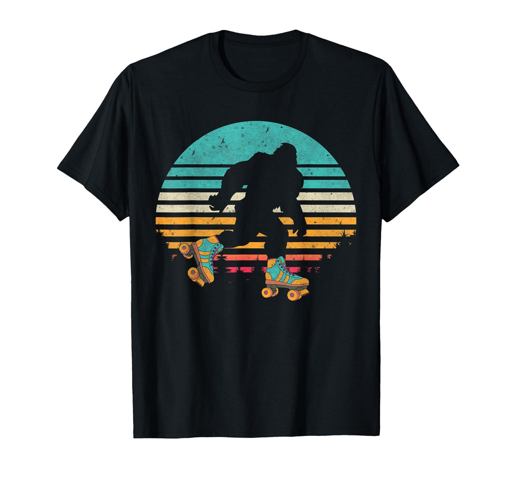 Bigfoot Roller Skating Sunset 80S 90S Skater T-Shirt - Graphic Print Unisex - T-Shirt, Sweatshirt, Hoodie