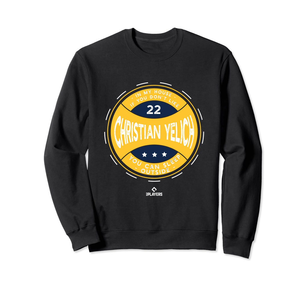 My House Christian Yelich Mlbpa Sweatshirt - Unique Graphic for Adults - T-Shirt, Sweatshirt, Hoodie