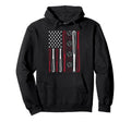 Baseball Patriotic Usa Flag 4Th July Hoodie - Fun Novelty Design Unisex - T-Shirt, Sweatshirt, Hoodie