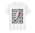 Baseball Sister Lightning Bolt T-Shirt - Graphic Print Men Women - T-Shirt, Sweatshirt, Hoodie