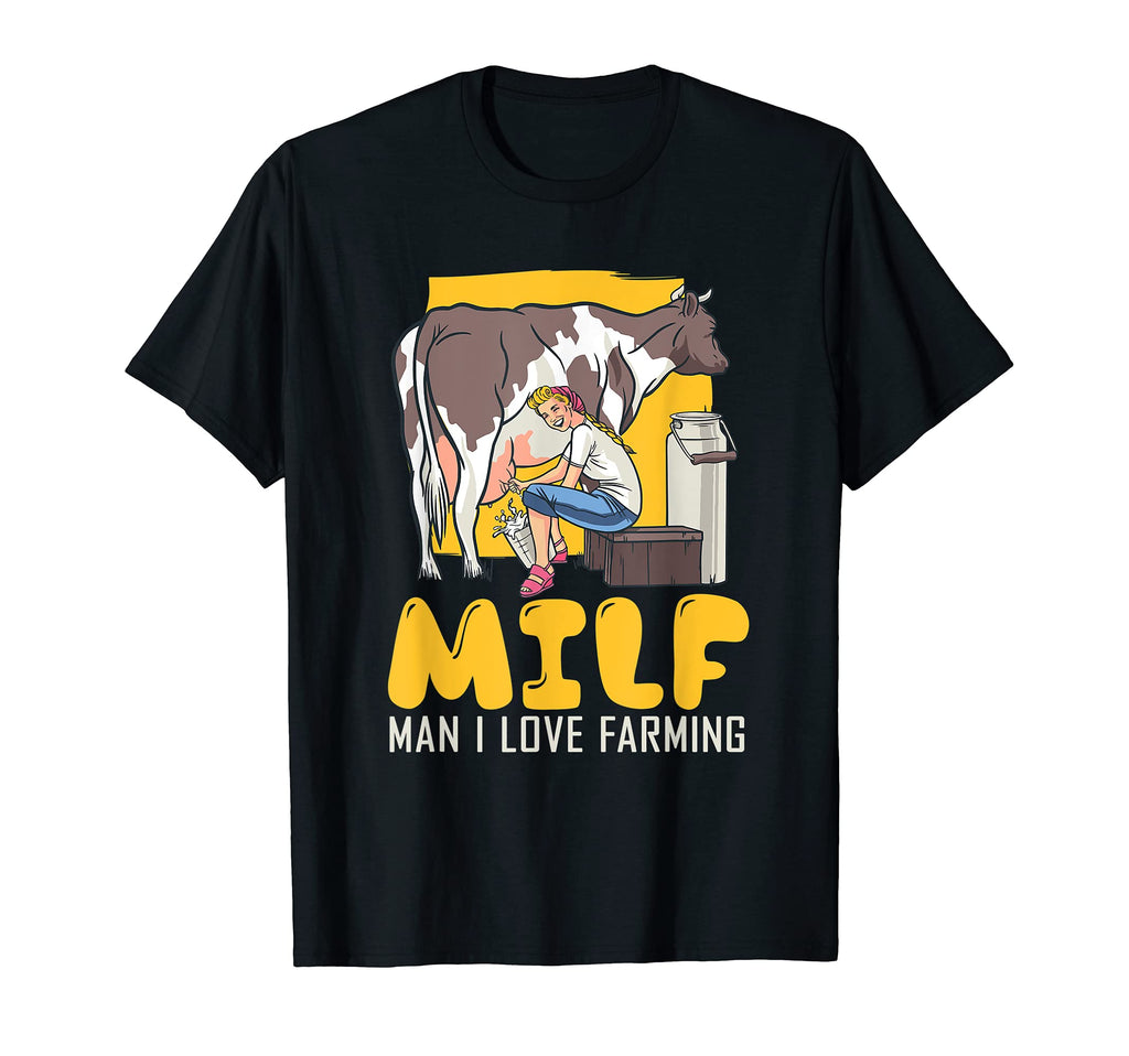 I Love Farming Milking Cow Fun T-Shirt - Aesthetic Graphic Unisex - T-Shirt, Sweatshirt, Hoodie