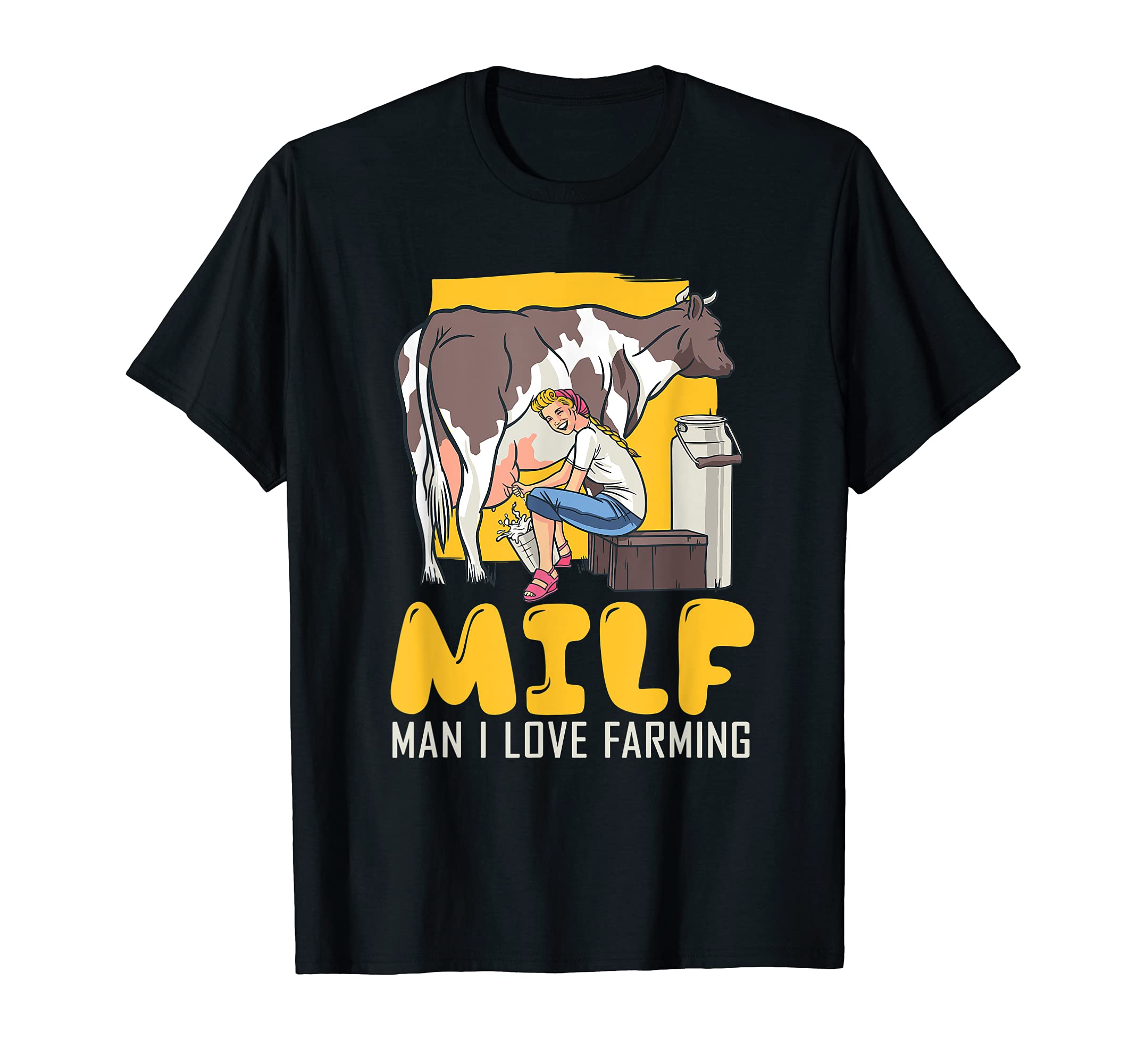 I Love Farming Milking Cow Fun T-Shirt - Aesthetic Graphic Unisex - T-Shirt, Sweatshirt, Hoodie