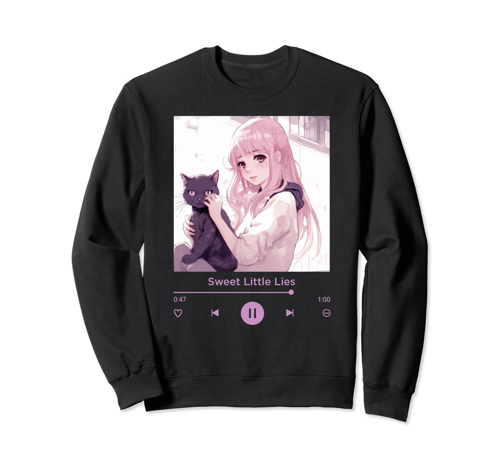Anime Art Music Pastel Aesthetic Sweatshirt - Novelty Apparel for Adults - T-Shirt, Sweatshirt, Hoodie