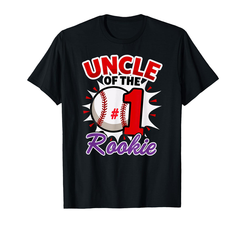 Uncle Rookie 1St Birthday Baseball T-Shirt - Fun Novelty Design Unisex - T-Shirt, Sweatshirt, Hoodie
