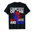 Red White And Blue Cowboy America T-Shirt - Custom Art Print Men Women - T-Shirt, Sweatshirt, Hoodie