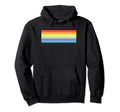 Rainbow Stripes 80S Y2K Aesthetic Hoodie - Casual Everyday Wear for Adults - T-Shirt, Sweatshirt, Hoodie